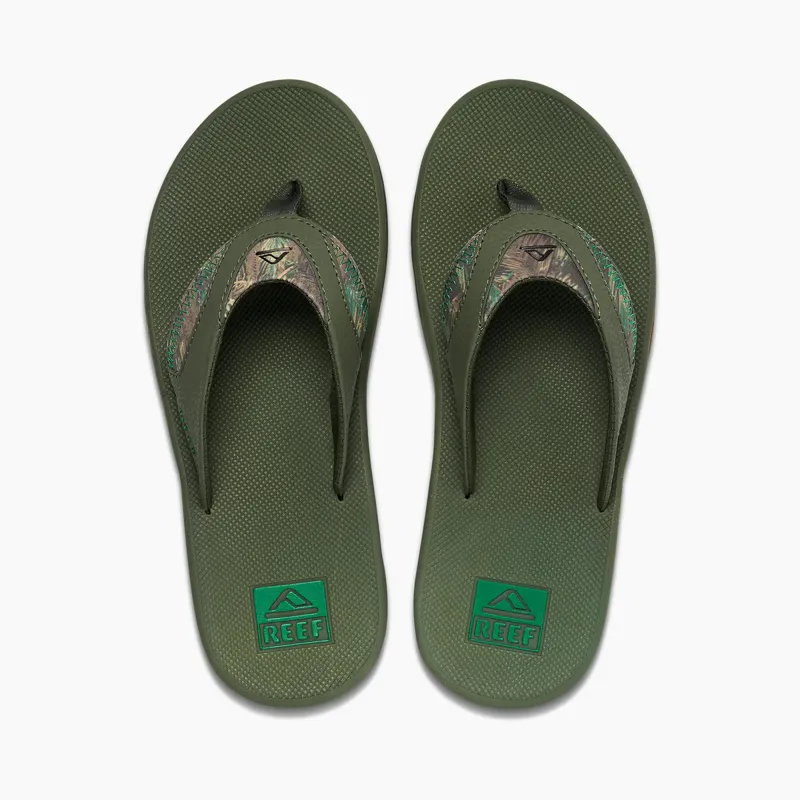 Reef Fanning Olive Palm Flip Flops-1